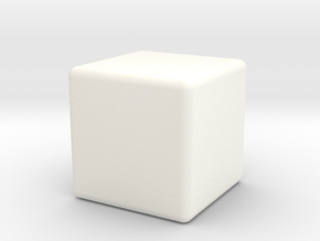 Very Expensive Cube in White Processed Versatile Plastic
