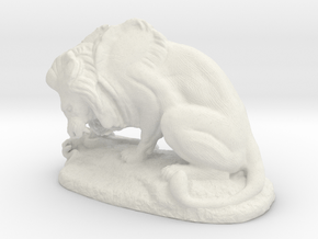 Lion in White Natural Versatile Plastic