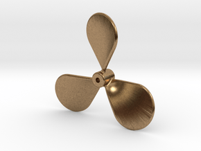 Boat propeller keychain in Natural Brass
