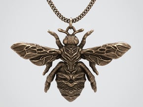 The Mystical Bee - Pendant in Natural Bronze: Small