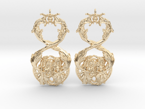 Dragon Rockstar Earrings in 14k Gold Plated Brass