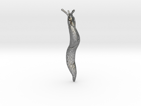 Slug Pendant - Science Jewelry in Polished Silver