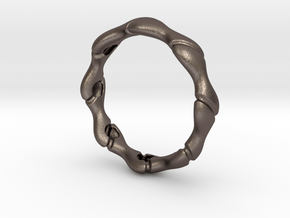 Wave bracelet 80 in Polished Bronzed Silver Steel