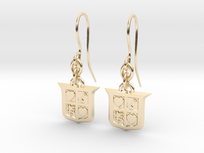 Legend of Zelda Inspired Earrings With Hooks in 14K Yellow Gold