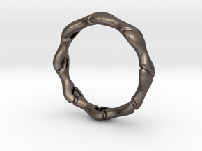 Wave bracelet 75 in Polished Bronzed Silver Steel