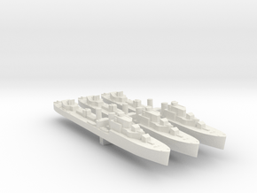 3 pack Havant class destroyer 1:3000 WW2 in White Natural Versatile Plastic