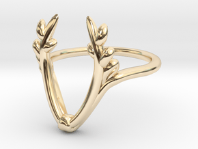 antler ring in 14k Gold Plated Brass: 5 / 49
