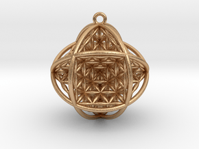 Ball Of Life v2 Pendant 2" in Natural Bronze