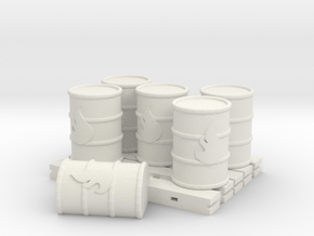 barrels on pallet in White Natural Versatile Plastic