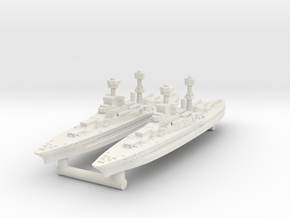 Tennessee Class Battleship (1929) [x2] in White Premium Versatile Plastic