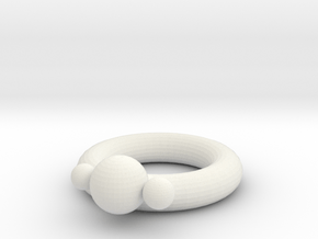 Awesome Ring in White Natural Versatile Plastic