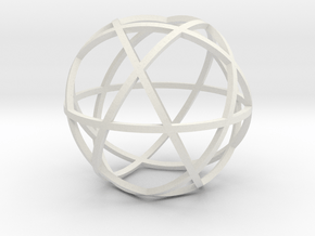Stripsphere6 in White Natural Versatile Plastic