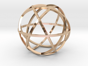 Stripsphere6 in 14k Rose Gold Plated Brass