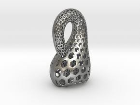 Two-Inch Klein Bottle in Natural Silver
