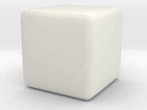 1 Cubic Centimetre in White Natural Versatile Plastic