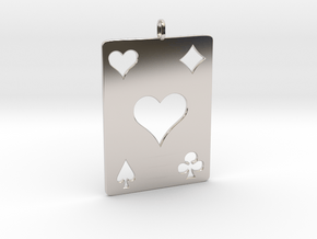 As de coeur - Ace of hearts in Platinum