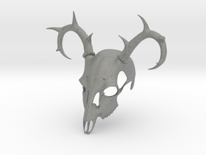 Deer Skull Mask in Gray PA12