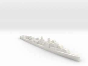 USS Blue destroyer 1:1800 WW2 in White Natural Versatile Plastic