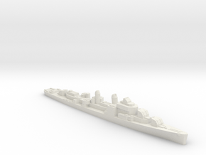 USS Blue destroyer 1:3000 WW2 in White Natural Versatile Plastic