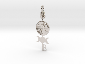 Hecate's Key in Rhodium Plated Brass