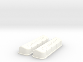 1/8 BBC Large Logo Valve Covers in White Processed Versatile Plastic