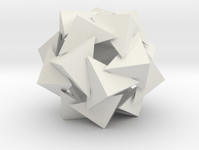 Crooked Star Dodecahedron in White Natural Versatile Plastic