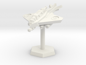 VTOL Fighter (Advancing High) in White Natural Versatile Plastic: Extra Small
