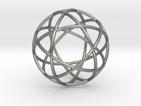 Penta Sphere pendant, .6" diam. in Natural Silver