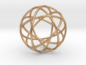 Penta Sphere pendant, .6" diam. in Natural Bronze