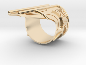 Bakara Ring Size 10 in 14k Gold Plated Brass