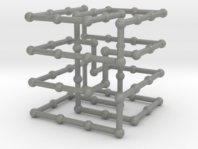 Cinquefoil knot in grid in Gray PA12
