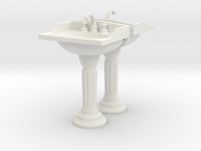 Toilet Sink Ver02. 1:24 Scale in White Natural Versatile Plastic