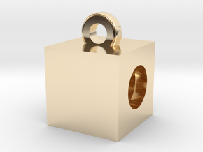 Boxing Rings Cubed Pendent in 14K Yellow Gold