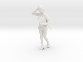 1/24 College Girl Walking to Gym in White Natural Versatile Plastic