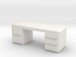 Office Desk 1/56 in White Natural Versatile Plastic