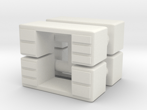 Office Desk (x4) 1/160 in White Natural Versatile Plastic