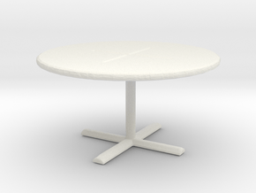 Office Table 1/72 in White Natural Versatile Plastic