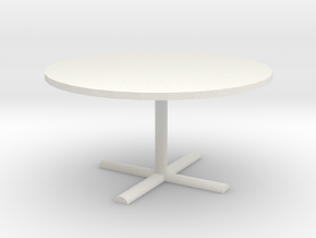Office Table 1/48 in White Natural Versatile Plastic