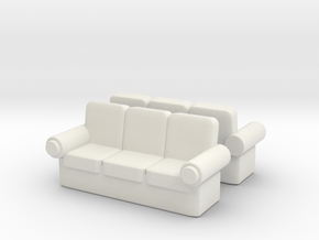 Sofa (x2) 1/87 in White Natural Versatile Plastic