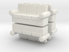 Sofa (x4) 1/120 in White Natural Versatile Plastic