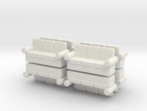 Sofa (x8) 1/144 in White Natural Versatile Plastic