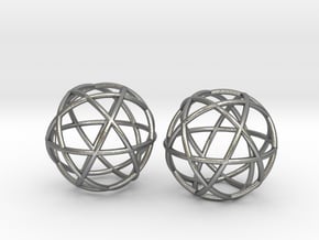 Penta Sphere pair, .6" diam in Natural Silver