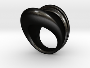 MyCity Tehran Ring  in Matte Black Steel: Small