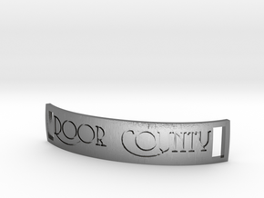 Door County bracelet tag in Polished Silver
