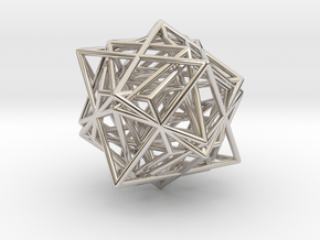 Metatron´s Cube in Rhodium Plated Brass