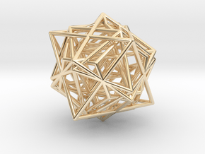Metatron´s Cube in 14k Gold Plated Brass