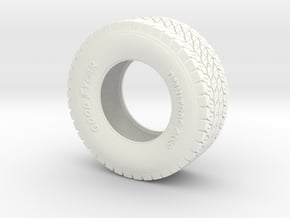 tire-R-01-2019 for Truck front axle 1/24 in White Processed Versatile Plastic