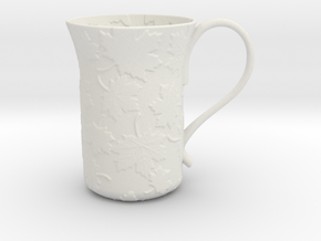 Leaves Mug in White Natural Versatile Plastic