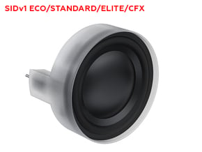 SID 22mm Speaker Holder in Smooth Fine Detail Plastic