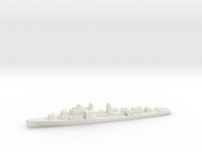 USS Massey destroyer 1:3000 WW2 in White Natural Versatile Plastic